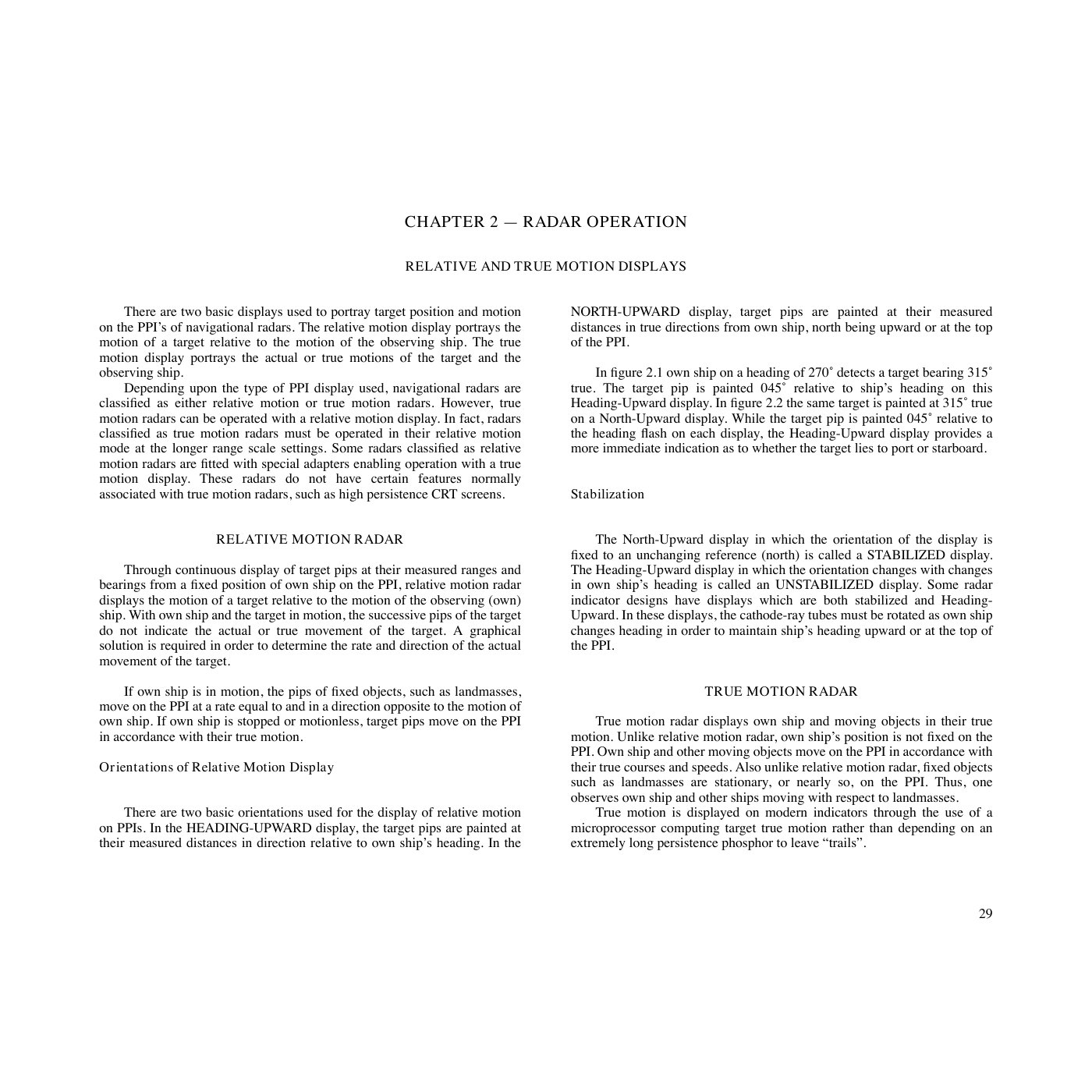 Cover page of Chapter 2 · Radar Operation