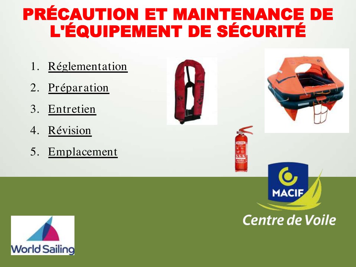 Cover slide for Équipement de sécurité